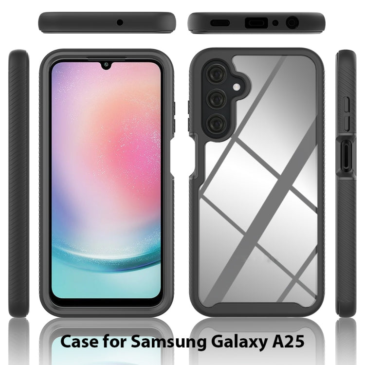 For Samsung Galaxy A25 5G Starry Sky Solid Color Shockproof TPU Clear PC Phone Case