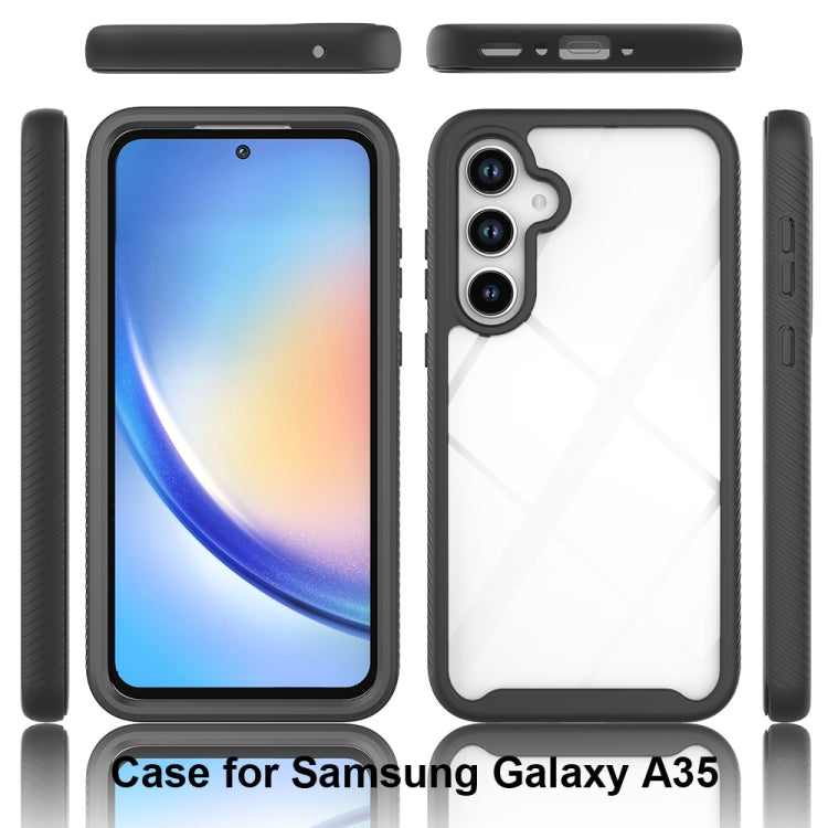 For Samsung Galaxy A35 5G Starry Sky Solid Color Shockproof TPU Clear PC Phone Case
