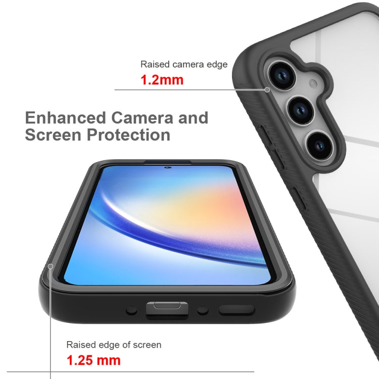 For Samsung Galaxy A35 5G Starry Sky Solid Color Shockproof TPU Clear PC Phone Case