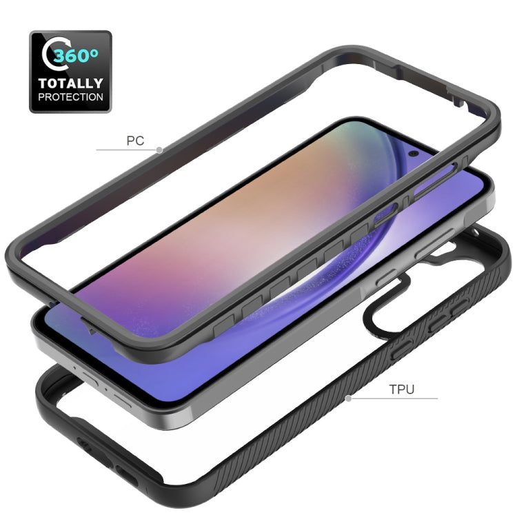 For Samsung Galaxy A55 5G Starry Sky Solid Color Shockproof TPU Clear PC Phone Case