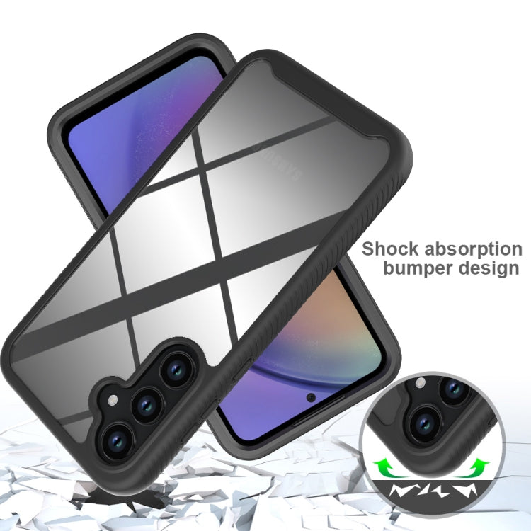 For Samsung Galaxy A55 5G Starry Sky Solid Color Shockproof TPU Clear PC Phone Case