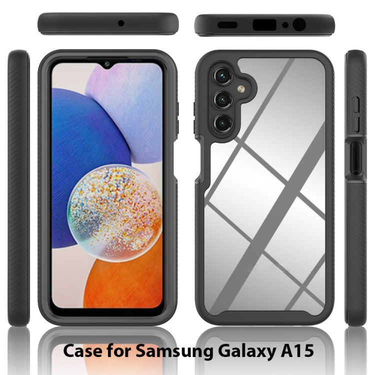 For Samsung Galaxy A15 5G / 4G Starry Sky Solid Color Series PC + TPU Phone Case with PET Film