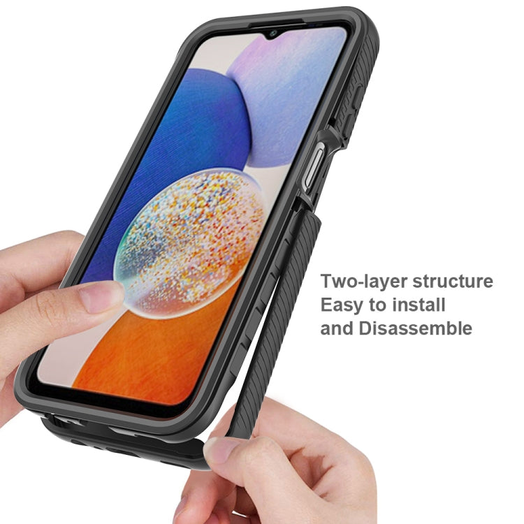 For Samsung Galaxy A25 5G Starry Sky Solid Color Series PC + TPU Phone Case with PET Film