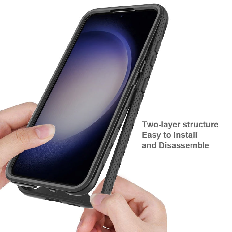For Samsung Galaxy A35 5G Starry Sky Solid Color Series PC + TPU Phone Case with PET Film