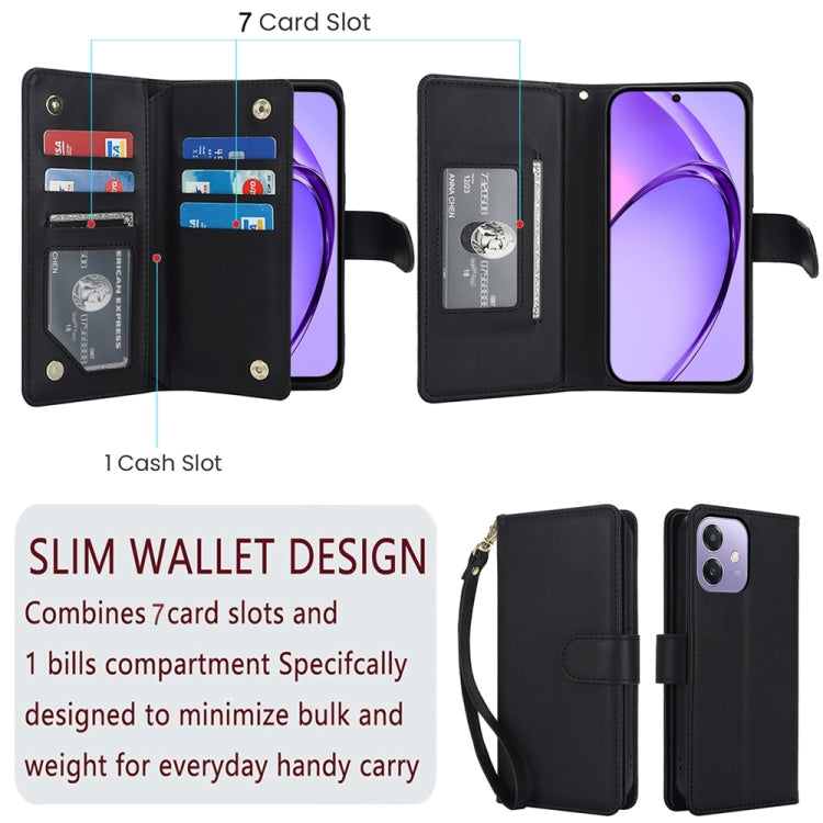 For OPPO A3 4G / 5G Global / A3X 4G / 5G India Multi-Card Wallet RFID Leather Phone Case