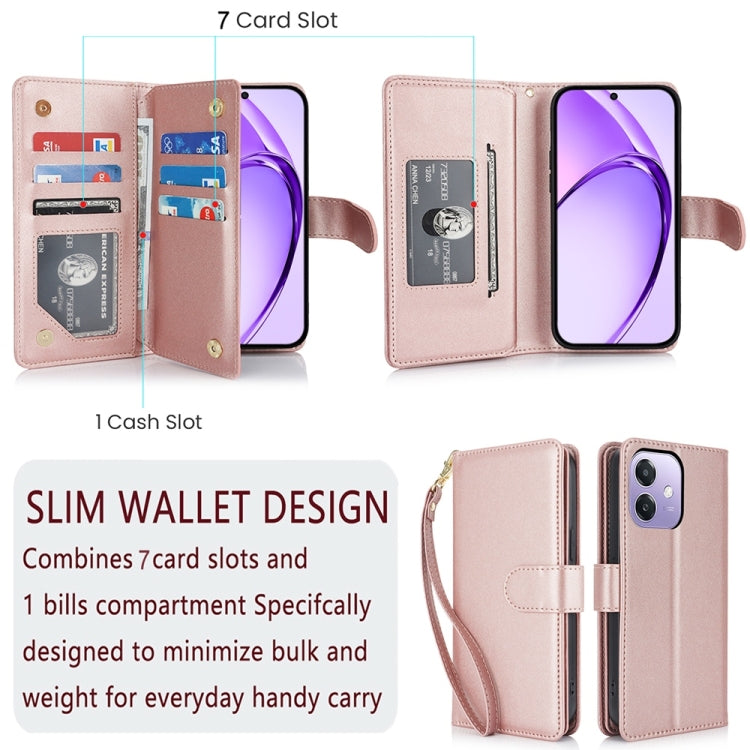 For OPPO A3 4G / 5G Global / A3X 4G / 5G India Multi-Card Wallet RFID Leather Phone Case