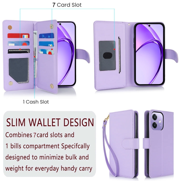 For OPPO A3 4G / 5G Global / A3X 4G / 5G India Multi-Card Wallet RFID Leather Phone Case