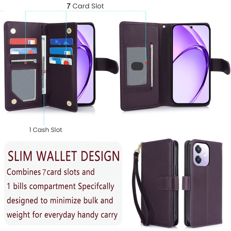 For OPPO A3 4G / 5G Global / A3X 4G / 5G India Multi-Card Wallet RFID Leather Phone Case