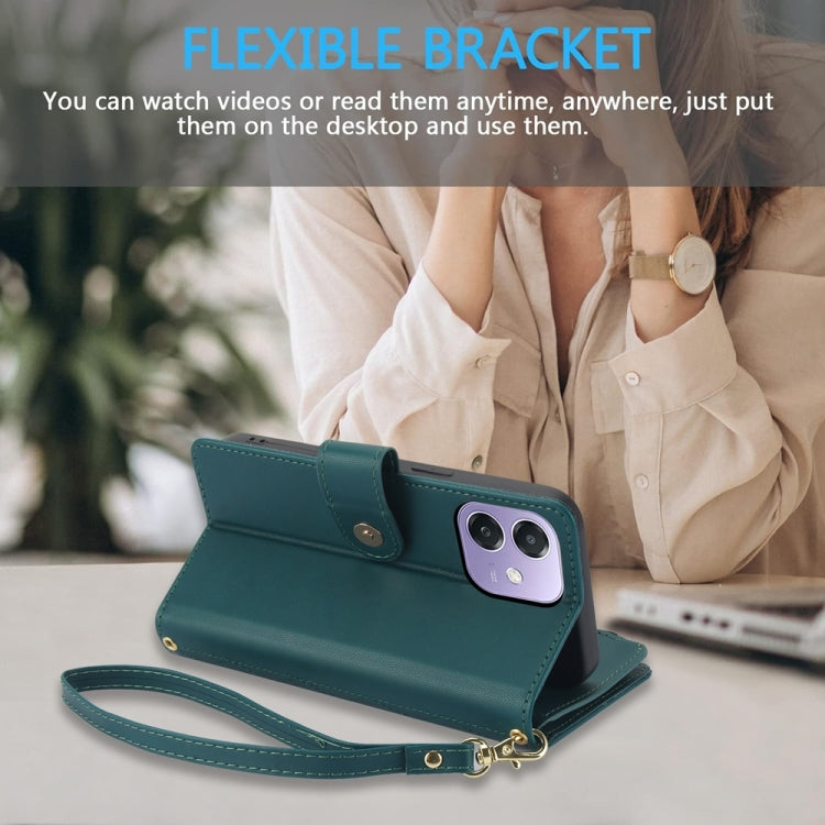 For OPPO A3 4G / 5G Global / A3X 4G / 5G India Rhombic Zipper Card Wallet Leather Phone Case with Lanyard