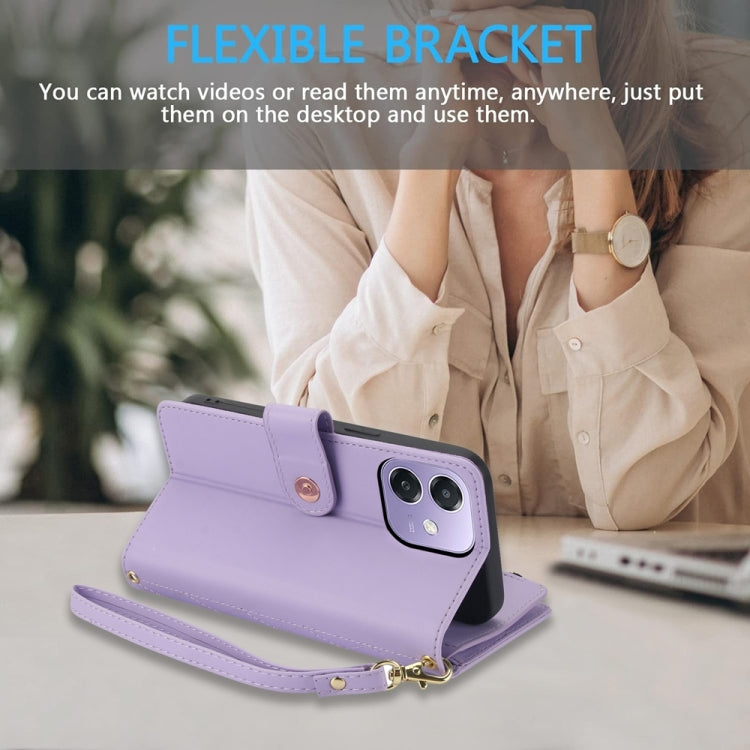 For OPPO A3 4G / 5G Global / A3X 4G / 5G India Rhombic Zipper Card Wallet Leather Phone Case with Lanyard