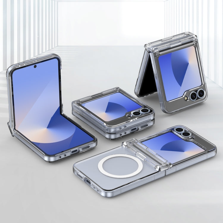 For Samsung Galaxy Z Flip5 Hinge MagSafe PC Full Coverage Phone Case - Transparent