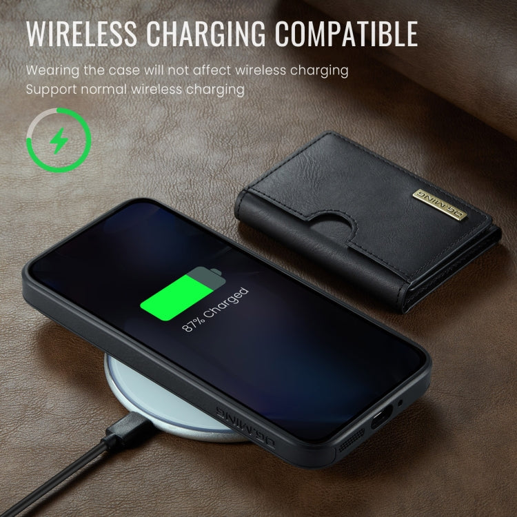For Google Pixel 9 Pro XL DG.MING M6 Series RFID Tri-fold Card Bag Removable Leather Phone Case