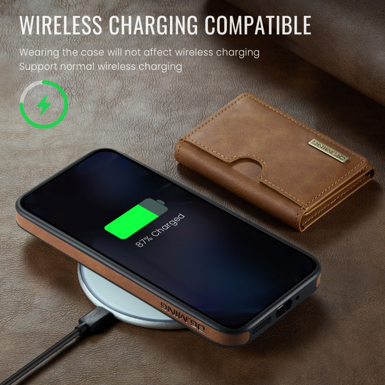 For Google Pixel 9 Pro XL DG.MING M6 Series RFID Tri-fold Card Bag Removable Leather Phone Case