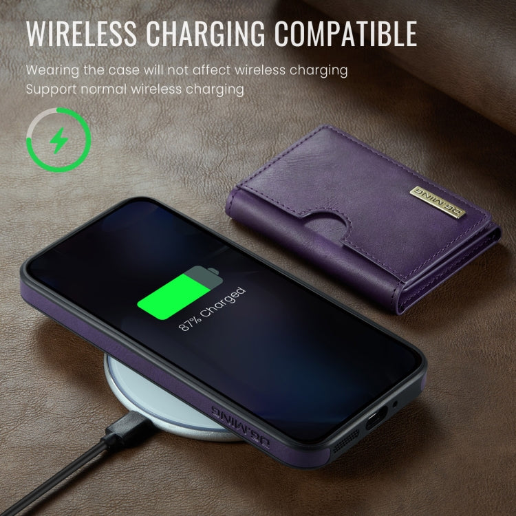 For Google Pixel 9 Pro XL DG.MING M6 Series RFID Tri-fold Card Bag Removable Leather Phone Case