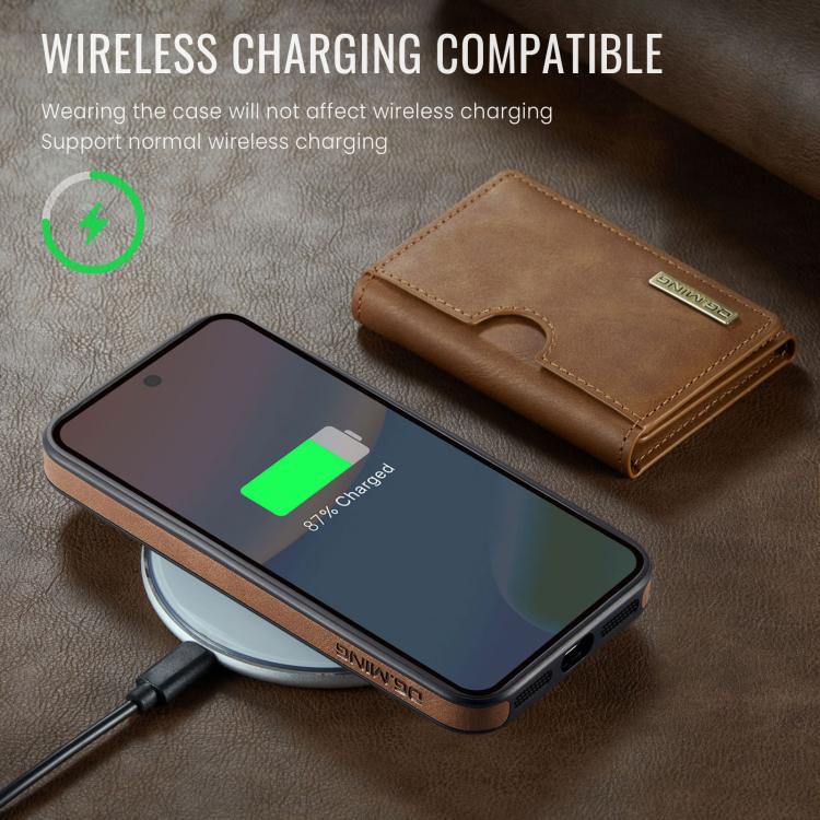 For Google Pixel 10 / Pixel 10 Pro DG.MING M6 Series RFID Tri-fold Card Bag Removable Leather Phone Case