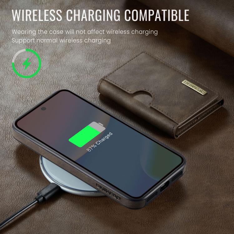 For Google Pixel 10 / Pixel 10 Pro DG.MING M6 Series RFID Tri-fold Card Bag Removable Leather Phone Case