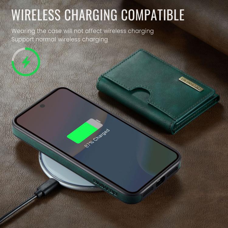 For Google Pixel 10 / Pixel 10 Pro DG.MING M6 Series RFID Tri-fold Card Bag Removable Leather Phone Case