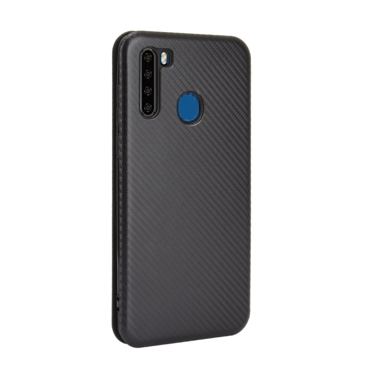 For Blackview A80 Pro Carbon Fiber Texture Horizontal Flip TPU + PC + PU Leather Case with Card Slot