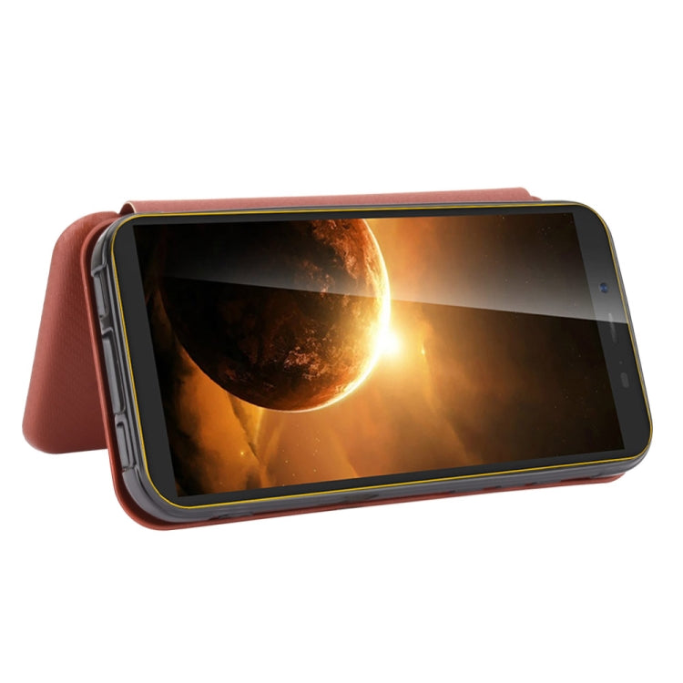 For Blackview BV5500 / BV5500 Pro / BV5500 Plus Carbon Fiber Texture Horizontal Flip TPU + PC + PU Leather Case with Card Slot