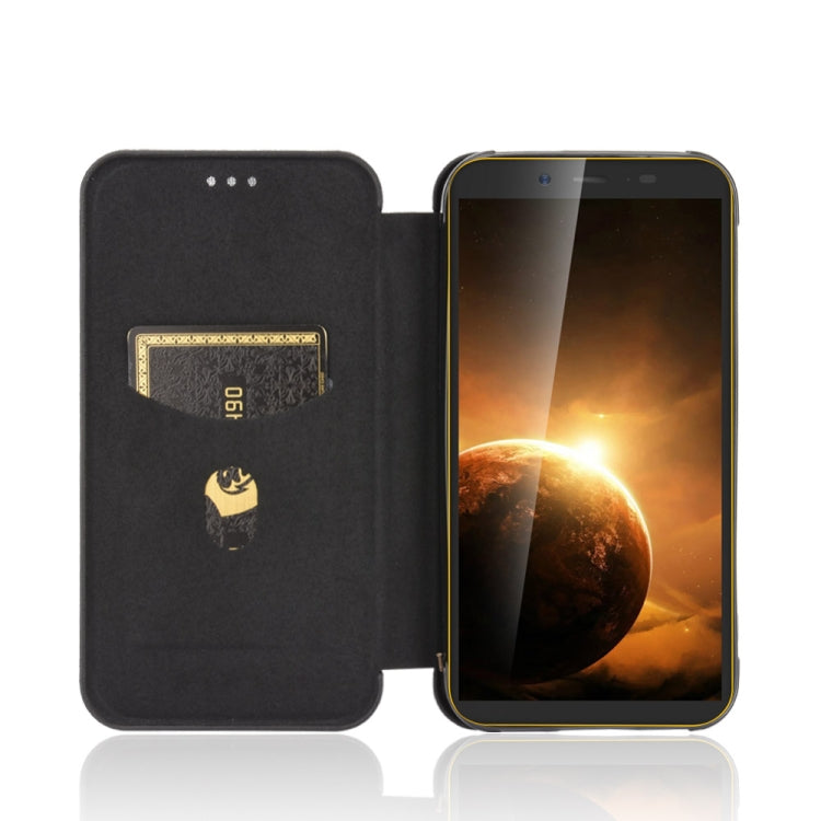 For Blackview BV5500 / BV5500 Pro / BV5500 Plus Carbon Fiber Texture Horizontal Flip TPU + PC + PU Leather Case with Card Slot