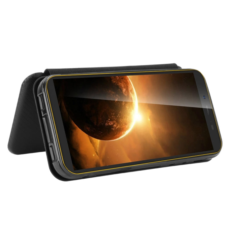 For Blackview BV5500 / BV5500 Pro / BV5500 Plus Carbon Fiber Texture Horizontal Flip TPU + PC + PU Leather Case with Card Slot