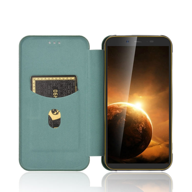 For Blackview BV5500 / BV5500 Pro / BV5500 Plus Carbon Fiber Texture Horizontal Flip TPU + PC + PU Leather Case with Card Slot