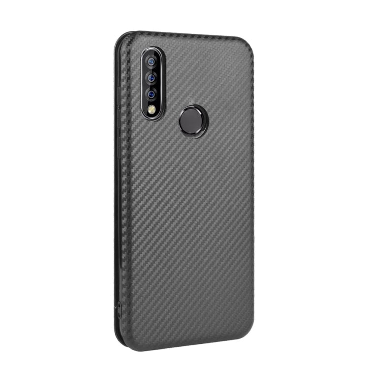 For Oukitel C17 / C17 Pro Carbon Fiber Texture Horizontal Flip TPU + PC + PU Leather Case with Card Slot