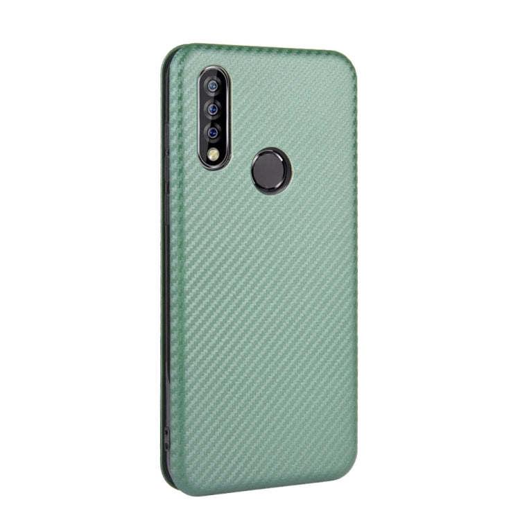 For Oukitel C17 / C17 Pro Carbon Fiber Texture Horizontal Flip TPU + PC + PU Leather Case with Card Slot
