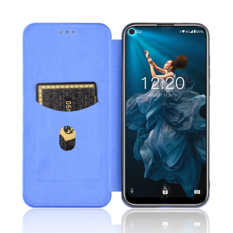 For Oukitel C17 / C17 Pro Carbon Fiber Texture Horizontal Flip TPU + PC + PU Leather Case with Card Slot