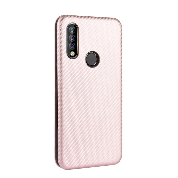 For Oukitel C17 / C17 Pro Carbon Fiber Texture Horizontal Flip TPU + PC + PU Leather Case with Card Slot
