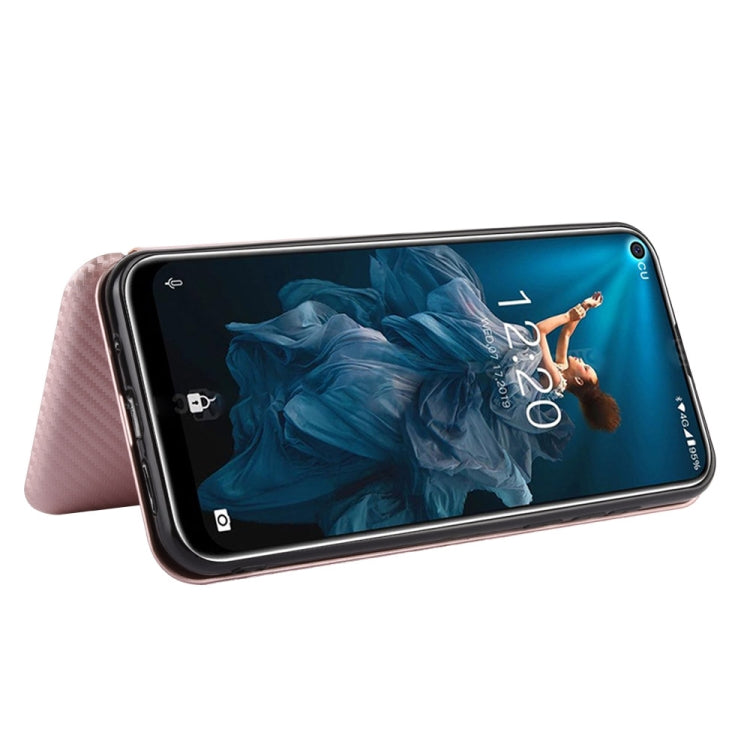 For Oukitel C17 / C17 Pro Carbon Fiber Texture Horizontal Flip TPU + PC + PU Leather Case with Card Slot