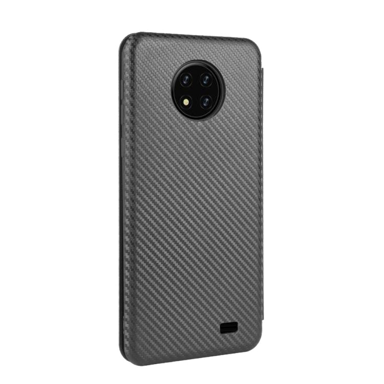 For Oukitel C19 Carbon Fiber Texture Horizontal Flip TPU + PC + PU Leather Case with Card Slot