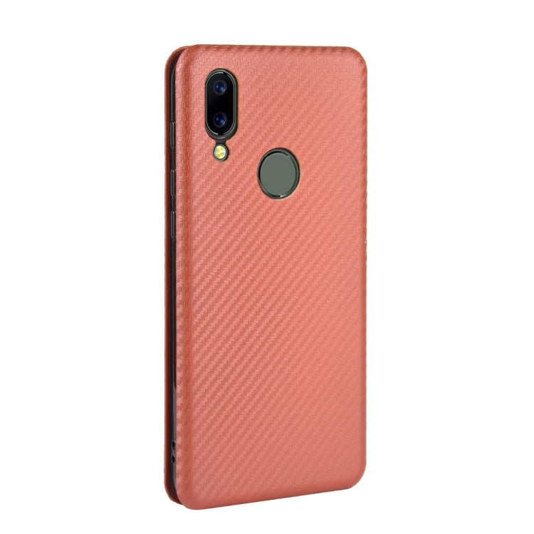For UMIDIGI A3S Carbon Fiber Texture Horizontal Flip TPU + PC + PU Leather Case with Card Slot