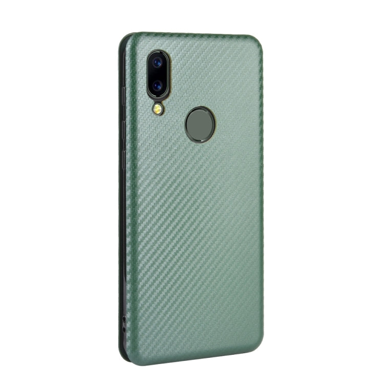 For UMIDIGI A3S Carbon Fiber Texture Horizontal Flip TPU + PC + PU Leather Case with Card Slot