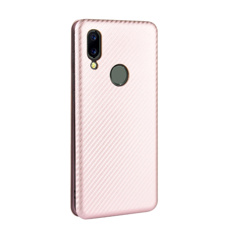 For UMIDIGI A3S Carbon Fiber Texture Horizontal Flip TPU + PC + PU Leather Case with Card Slot