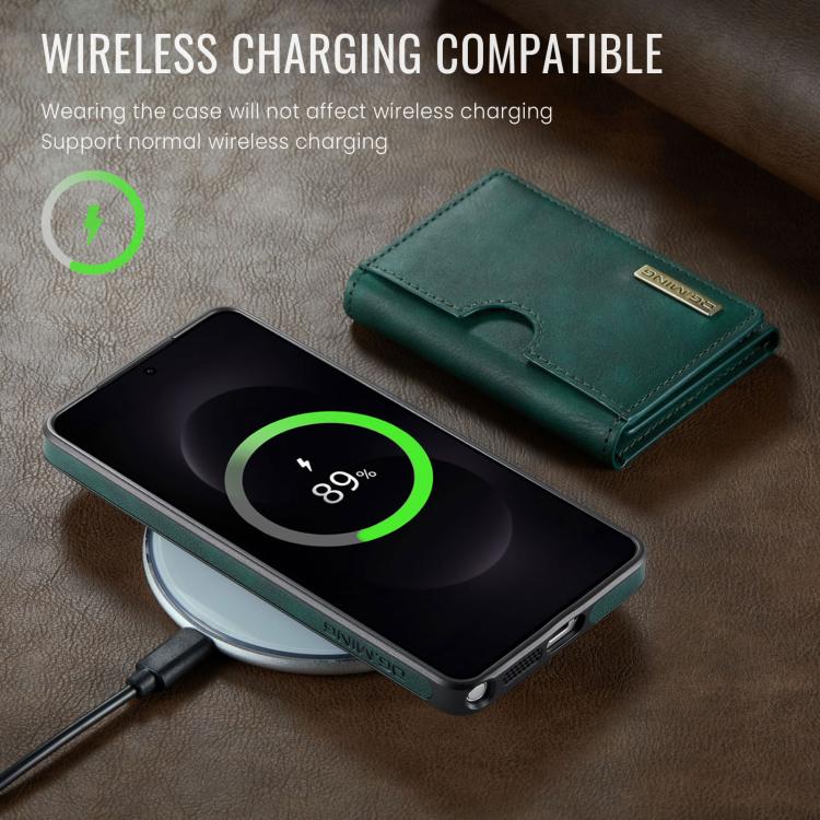 For Samsung Galaxy S26 Ultra 5G DG.MING M6 Series RFID Tri-fold Card Bag Removable Leather Phone Case