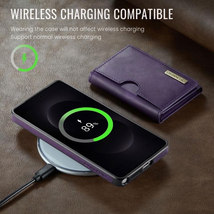 For Samsung Galaxy S26 Ultra 5G DG.MING M6 Series RFID Tri-fold Card Bag Removable Leather Phone Case