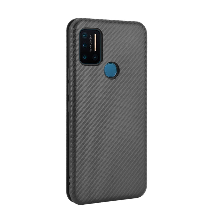 For UMIDIGI A7 Pro Carbon Fiber Texture Horizontal Flip TPU + PC + PU Leather Case with Card Slot