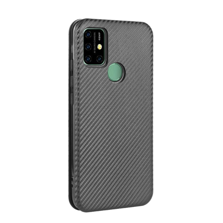 For UMIDIGI Power 3 Carbon Fiber Texture Horizontal Flip TPU + PC + PU Leather Case with Card Slot