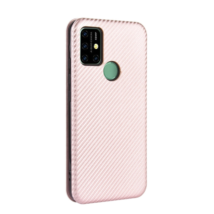For UMIDIGI Power 3 Carbon Fiber Texture Horizontal Flip TPU + PC + PU Leather Case with Card Slot