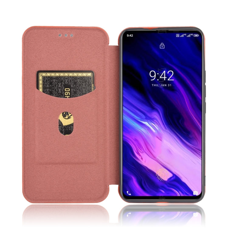 For UMIDIGI S5 Pro Carbon Fiber Texture Horizontal Flip TPU + PC + PU Leather Case with Card Slot