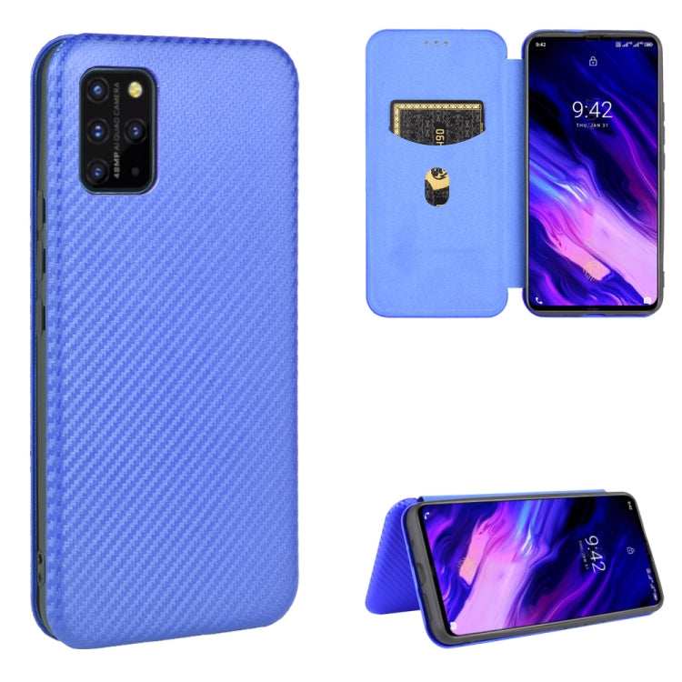 For UMIDIGI S5 Pro Carbon Fiber Texture Horizontal Flip TPU + PC + PU Leather Case with Card Slot