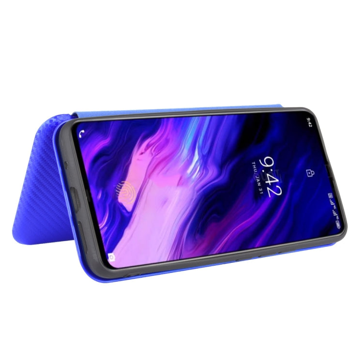 For UMIDIGI S5 Pro Carbon Fiber Texture Horizontal Flip TPU + PC + PU Leather Case with Card Slot