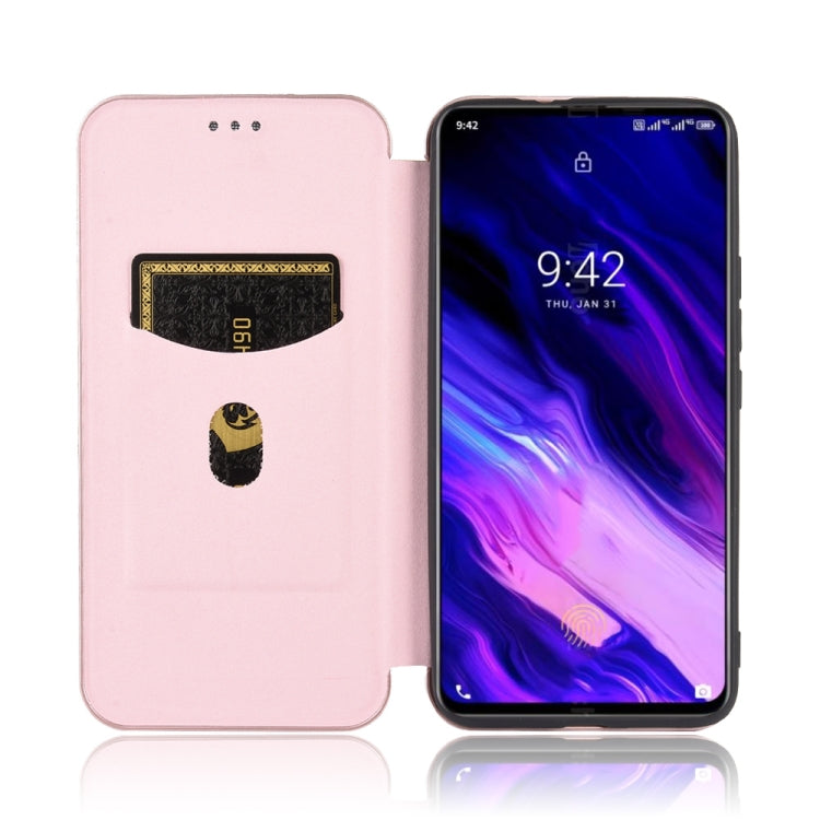 For UMIDIGI S5 Pro Carbon Fiber Texture Horizontal Flip TPU + PC + PU Leather Case with Card Slot