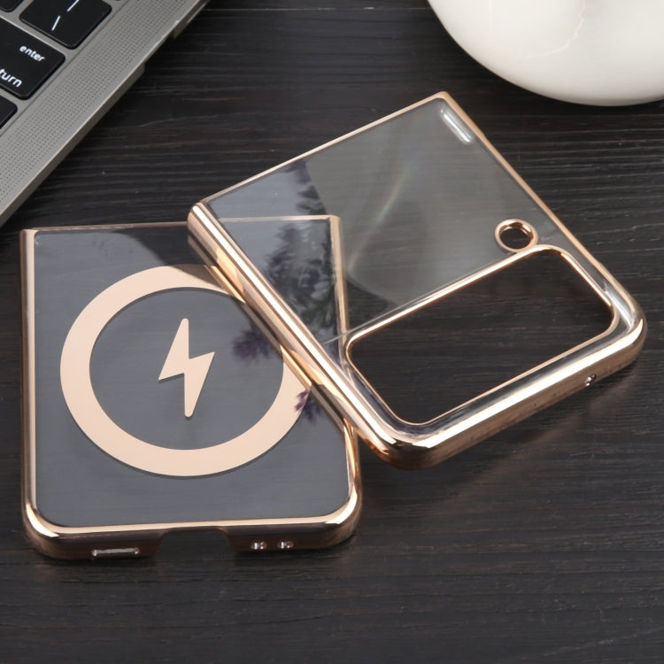 For Samsung Galaxy Z Flip3 5G 6D Glossy Electroplated PC MagSafe Phone Case