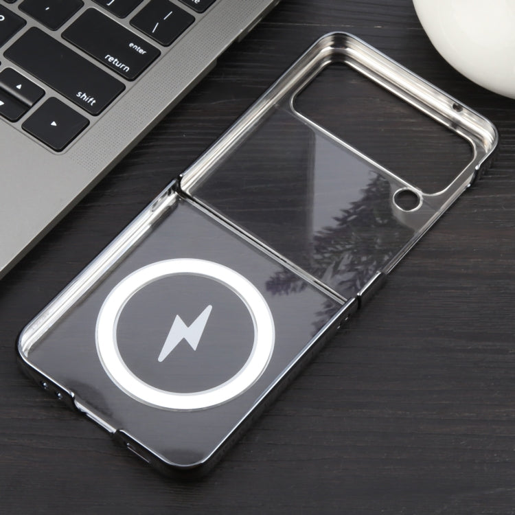 For Samsung Galaxy Z Flip4 6D Glossy Electroplated PC MagSafe Phone Case