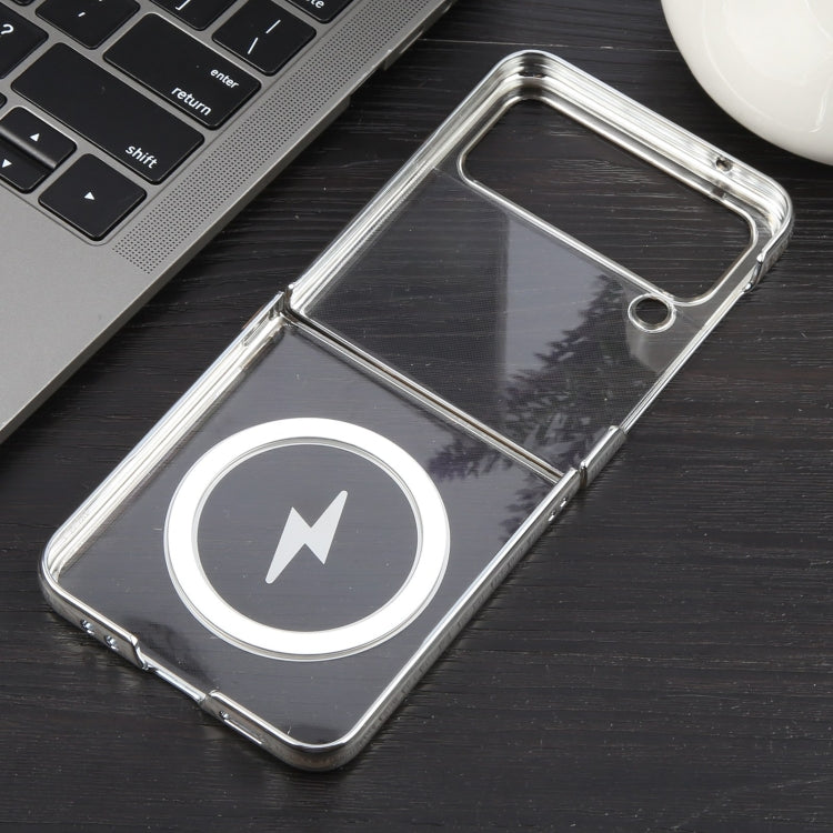 For Samsung Galaxy Z Flip4 6D Glossy Electroplated PC MagSafe Phone Case