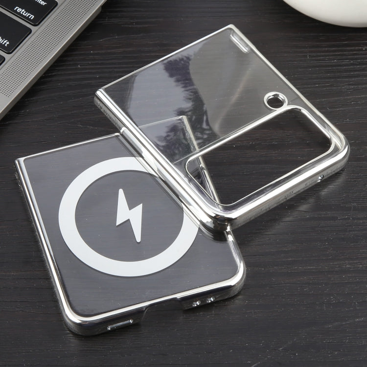 For Samsung Galaxy Z Flip4 6D Glossy Electroplated PC MagSafe Phone Case