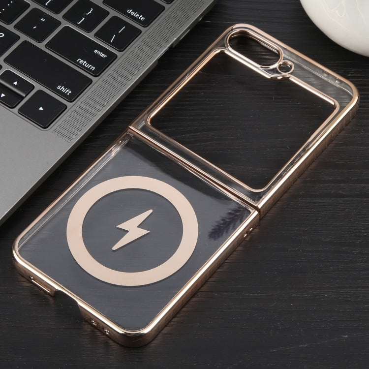 For Samsung Galaxy Z Flip5 6D Glossy Electroplated PC MagSafe Phone Case