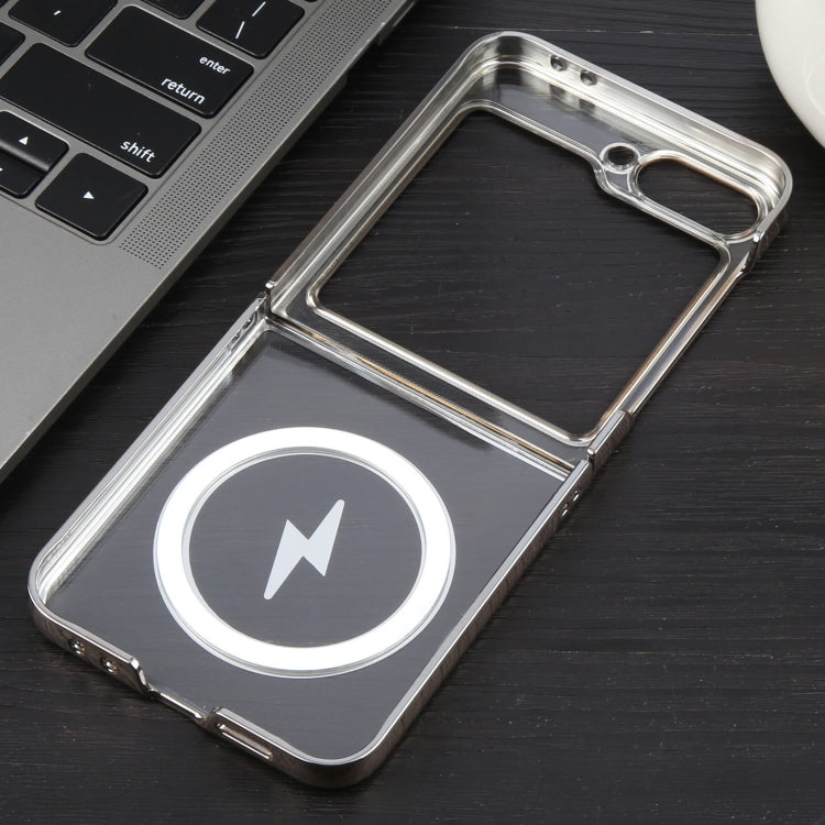For Samsung Galaxy Z Flip5 6D Glossy Electroplated PC MagSafe Phone Case